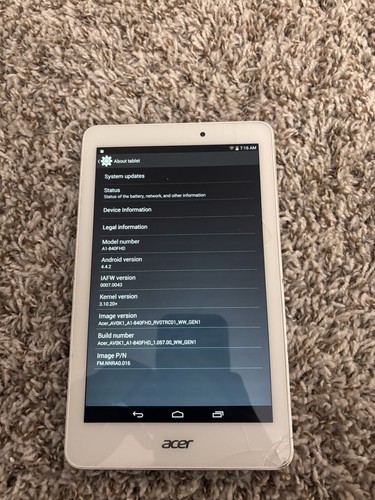 Acer Iconia tab 8 A1-840dh 16 GB, Wi-Fi, bianco ha difetti - Foto 4 di 7