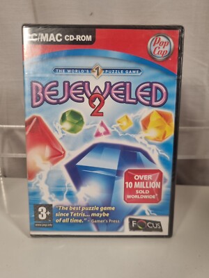 Bejeweled 2 PC MAC CD ROM Brandneu Versiegelt Guter Zustand