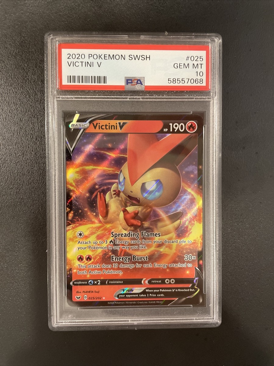 Pokemon Sword and Shield Victini V 25/202 PSA 10 Gem Mint | eBay Pokemon Sword and Shield Victini V 25/202 PSA 10 Gem Mint | eBay