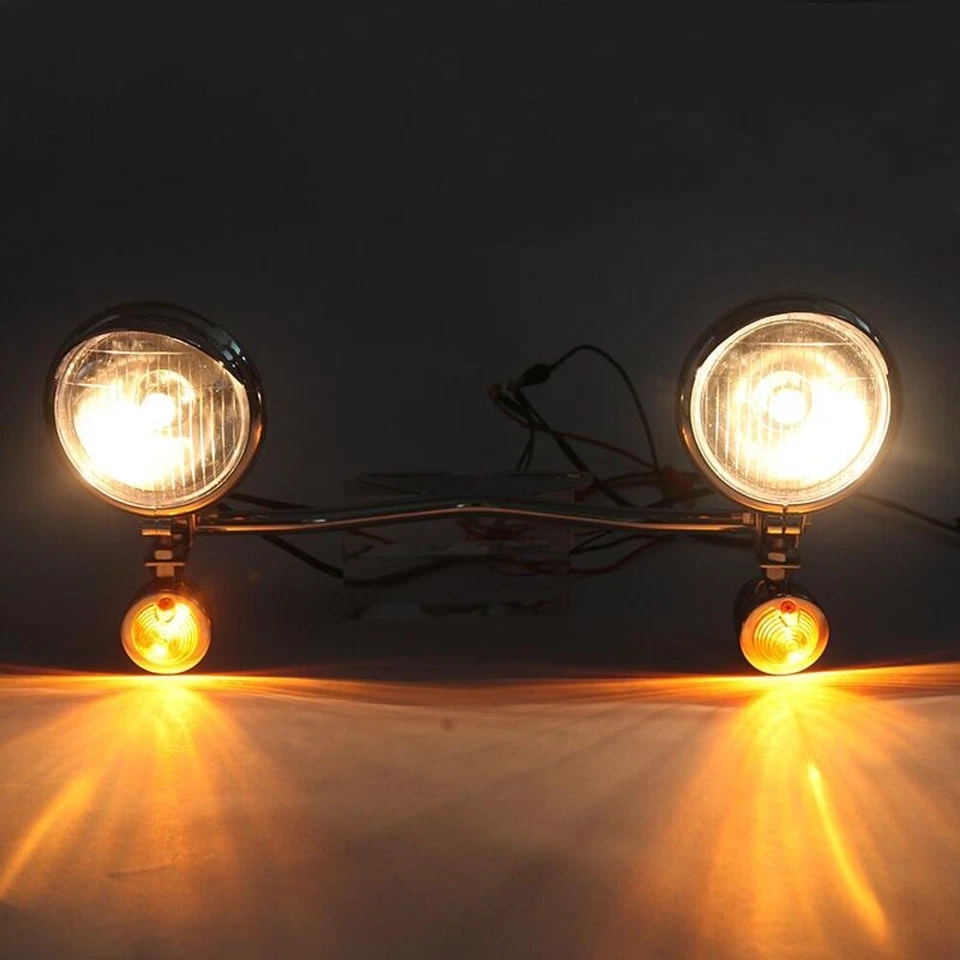 Luces antiniebla auxiliares de paso para Kawasaki Vulcan Classic Custom 900 800 750 Foto 2 de 4