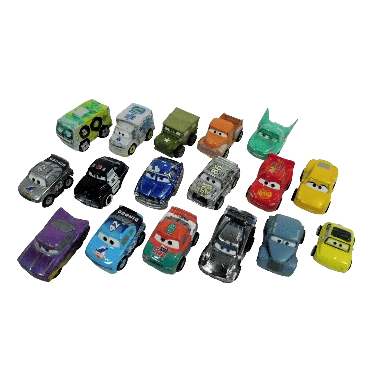 Disney Pixar Cars Micro Drifters Lot Of 17 Diecast McQueen Ramone