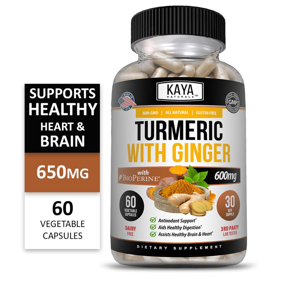 (2 Pack) Turmeric Curcumin with Ginger + Black Pepper, Joint Pain Maxx Strength eBay