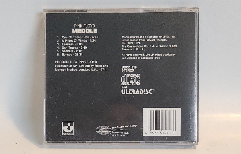 ピンク・フロイド Meddle ゴールドCD（UDCD-518） Pink Floyd Meddle Gold CD