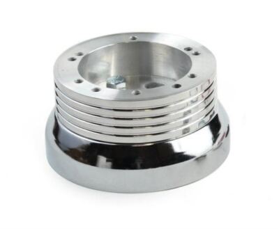 5 & 6 Hole Steering Wheel Polished Hub Adapter (Flaming River Ford Splines Vans)