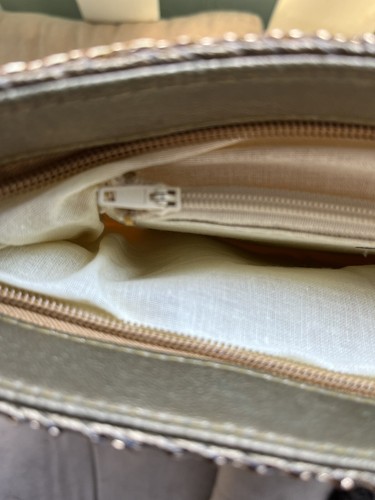 Vintage Disco Geldbörse 70er Jahre Y&S Original GLÄNZEND Gold Metall Perlen Tasche Pailletten MOMCORE RAD - Bild 10 von 15