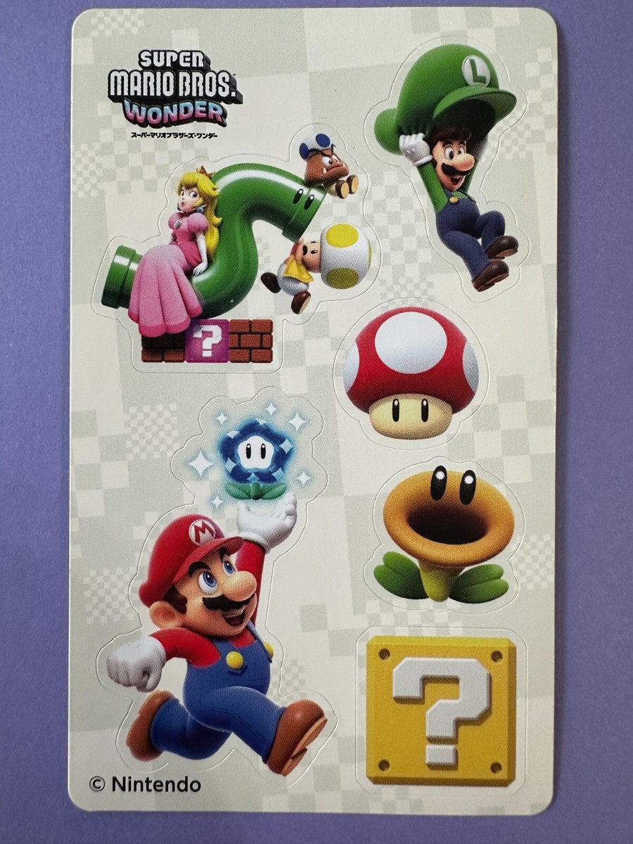 Super Mario Bros. Wonder Stickers Seven-Eleven Very Rare