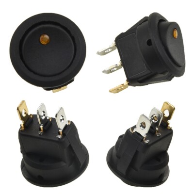 2X(5 Stueck 12V 20A wasserdichte Runde EIN / AUS Wippschalter Auto Auto Boo7482 2X(5 Stueck 12V 20A wasserdichte Runde EIN / AUS Wippschalter Auto Auto Boo7482