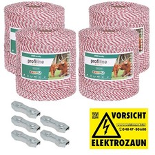Weidezaunlitze 4000m 3mm Elektrolitze Weidezaun Litze Zaun Elektrozaun Rinder