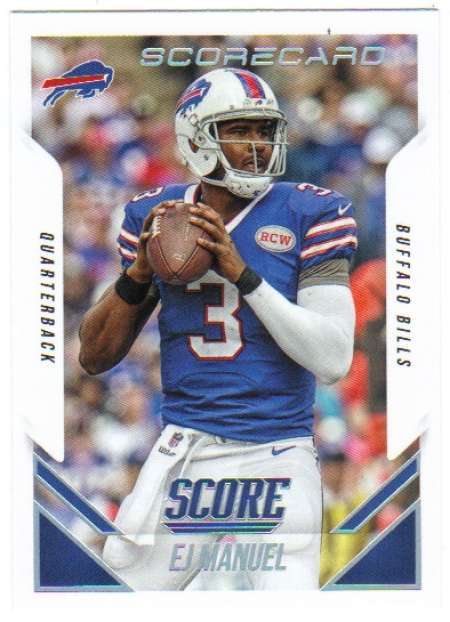 2015 Panini Score Football Scorecard Parallel #116 EJ Manuel Bills