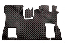 # Black with Red Eco Leather Floor Mats for Scania S 2016+ trucks Flat Floor RHD