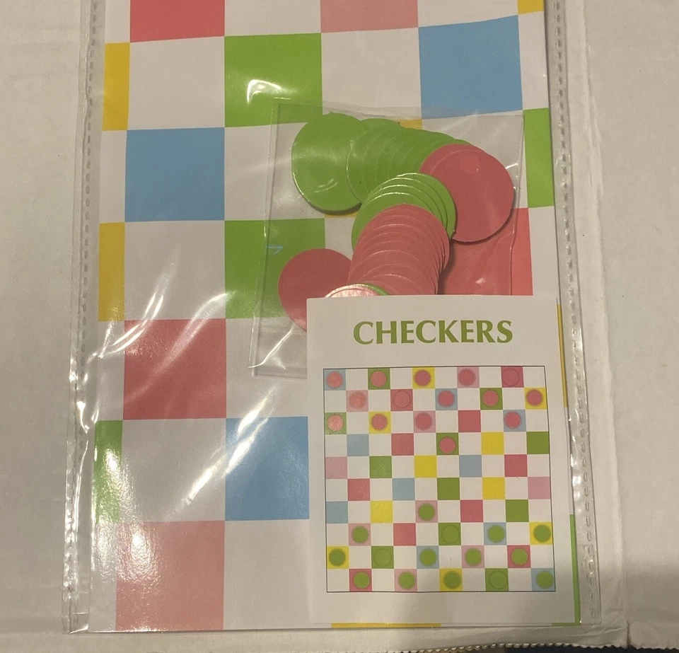 Checkers Game Folding Board Chess Set For Party Activities Fun Party Game New - Image 2 of 3