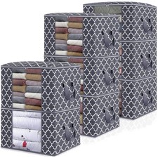 Multifunctional Foldable Storage Bags for Bedding Clothes - 100L Capacity