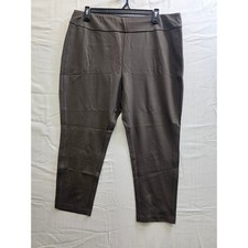 Express Womens XXL Brown Ponte Knit Ankle Pants Elastic Waist Pull On Trousers