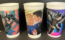 3 Vintage Batman Movie Cups McDonald's 1992 - One Catwoman