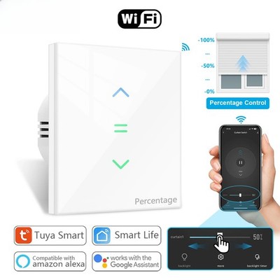 New Smart Life Roller Shutter Touch Panel Switch Percentage Remote Control Timer