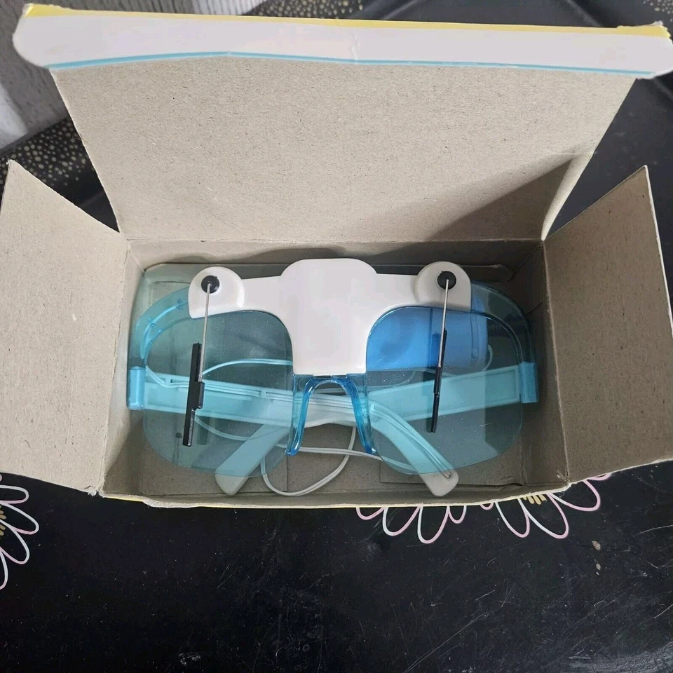 Limpiaparabrisas de colección gafas novedosas azul/blanco como están, probado, no funciona Foto 2 de 4