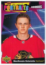 MacKENZIE ENTWISTLE 2020-21 Upper Deck UD Portraits Rookies #P-63 Blackhawks RC