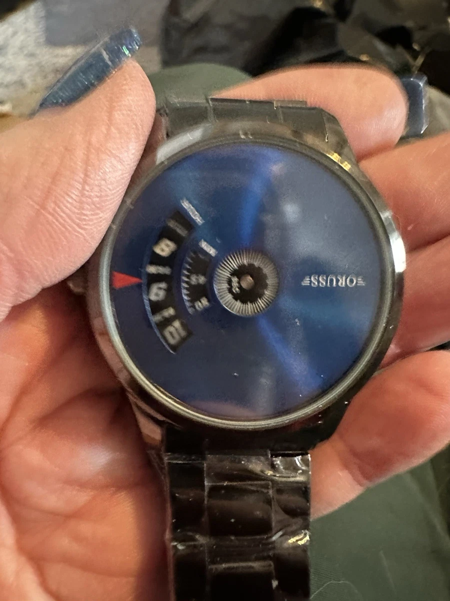 Orologio Uomo MEGIR Sportivo Al Quarzo - Cronografo Con Data, Cassa Tonneau 42mm, Silicone Nero E Oro Rosa - 4