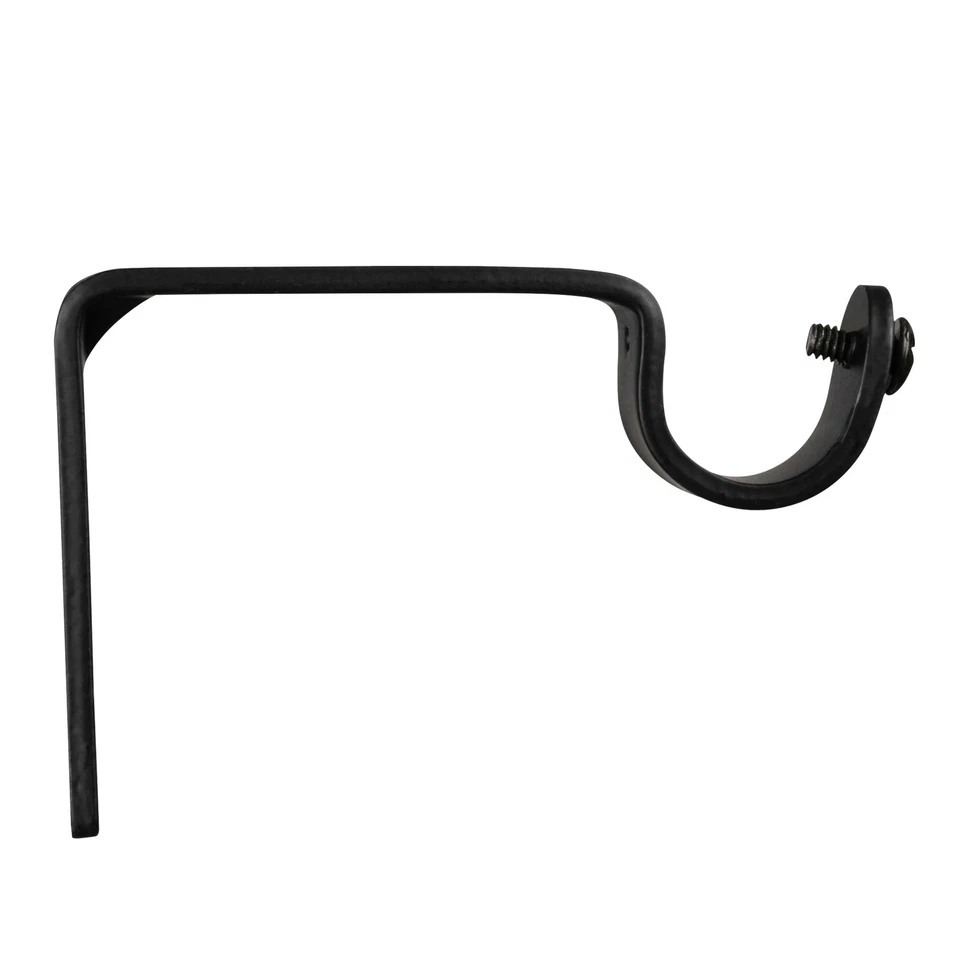 Juego de varillas de cortina negras envejecidas de madera natural rústica Ezra Farmhouse Foto 4 de 4