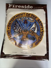 Rare Vintage Hook And Latch Kit Army Emblem 42  Factory Sealed Patriotic Rug