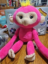 Fingerlings HUGS - Bella Pink - Interactive Plush Monkey by WowWee 16 inches