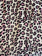 Pink Leopard Milky Fabric. 72x56 Inches