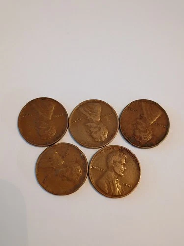1941 P Mint  Lot Of Five Lincoln Wheat Cent