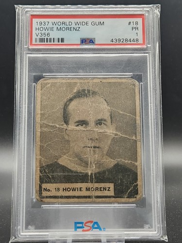 Howie Morenz #18 1937 V356 World Wide Gum card