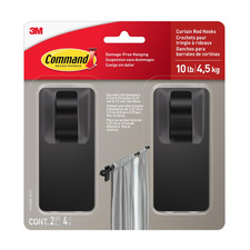 Command Curtain Rod Hooks [Removable]: 2-pack...