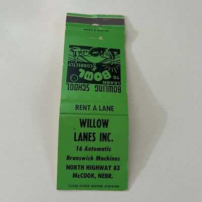 Willow Lanes Inc Automatic Brunswick Machines McCook NE 1883 Map TMB27-5