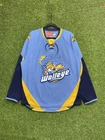 Toledo Walleye Hockey Jersey Mens Medium Blue Yellow ECHL Hockey Signed CCM