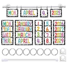 Colorful Flip Calendar Set Classroom Bulletin Board 54 Cards For 20252028