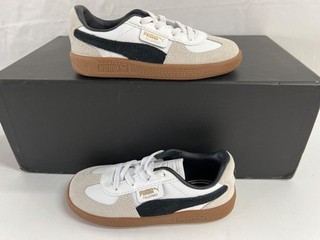 Puma Palermo Toddler Sneakers White/Gray Gum Sole Leather Sz 10C NWOB