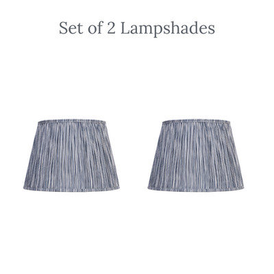Set of 2 - 16 inch / 40cm straight empire premium softback lampshade in cotton