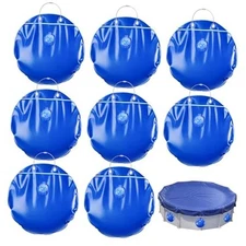 8 Pack Pool Cover Hanging Water Bag with Wire Ropes, 0.4mm Above Ground 8 pack