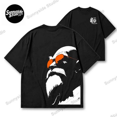 Master Roshi DBZ Anime 90s Graphic Tee Vintage Streetwear Cotton Shirt