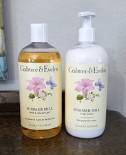 New, Crabtree Evelyn, Summer Hill, Bath Shower Gel and Body Lotion Set