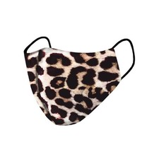 Face Mask Reusable Washable Adjustable 3D 100 Cotton Unisex - Leopard Print