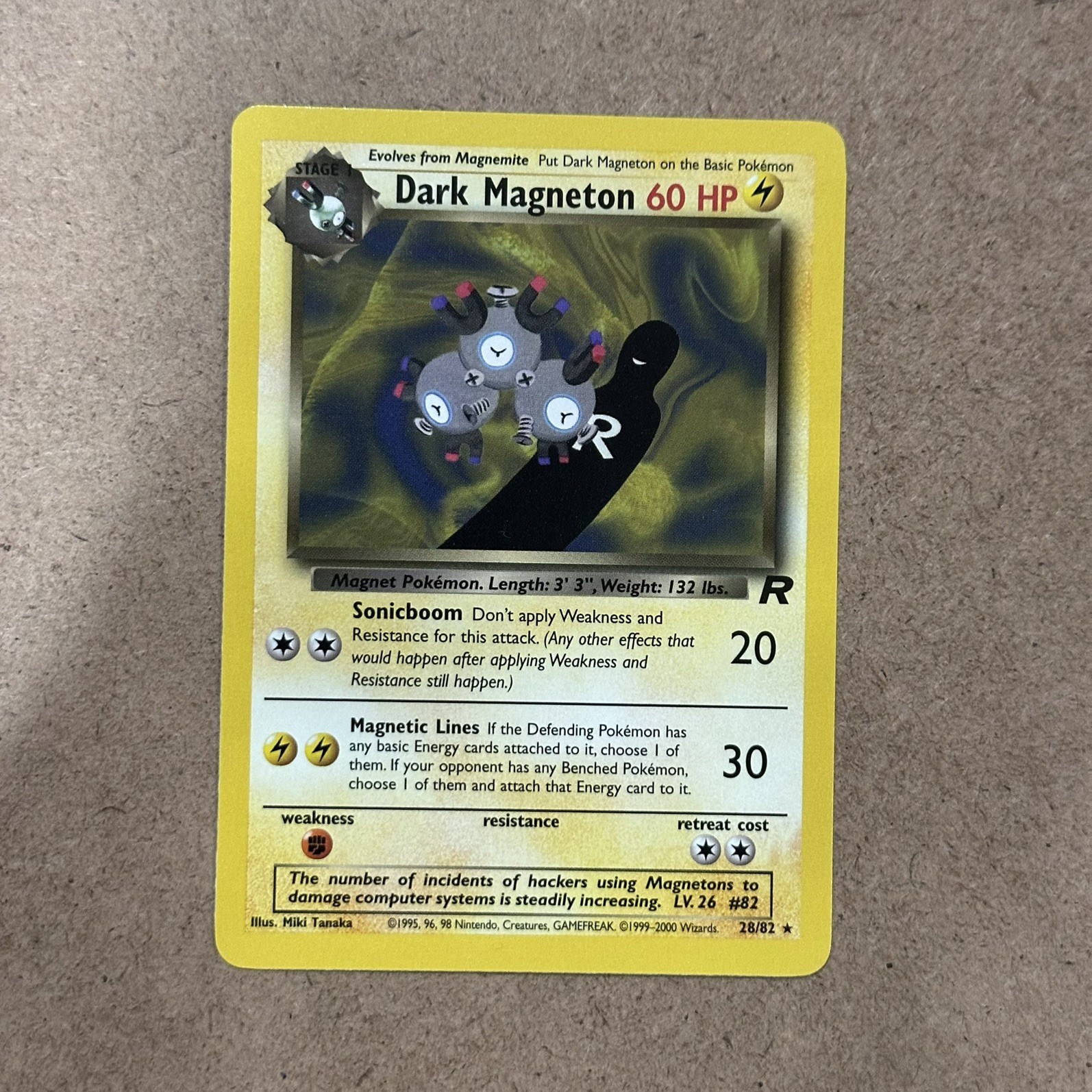 Dark Magneton 28/82 Team Rocket, Unlimited, Near-Mint