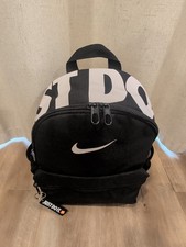 Nike Brasilia JDI Just Do It Spell Out Mini Backpack Black/Black/White
