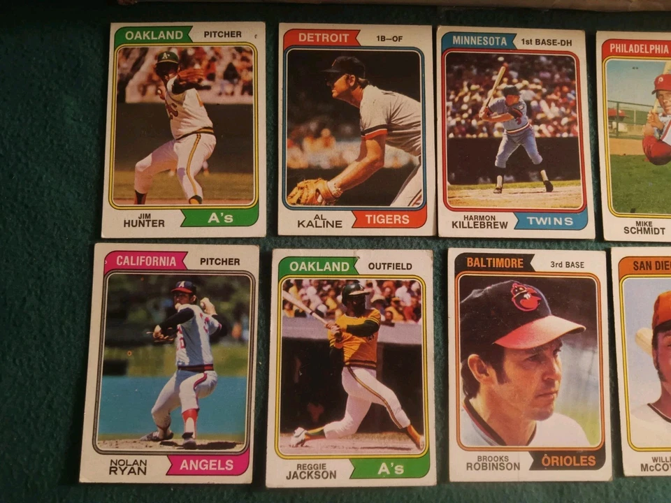 Lote de 350+ tarjetas de béisbol Topps 1974 + 30 intercambiadas | estrellas de la corte, todas las estrellas, líderes,  Foto 3 de 4