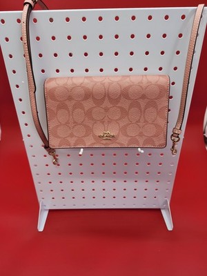 NWT Coach Signature Rowan Crossbody   Candy Pink   Gold Hardware   $228 Retail