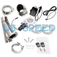 2.25" Remote Electric Exhaust Catback Downpipe Y-Pipe Valve System