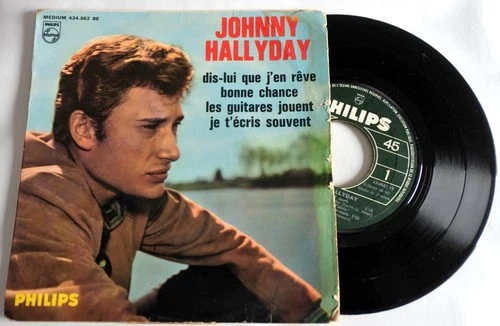 TRES RARE Single Vinyl ORIGINAL - Johnny Hallyday - Dis lui que j'en rêve - VG+