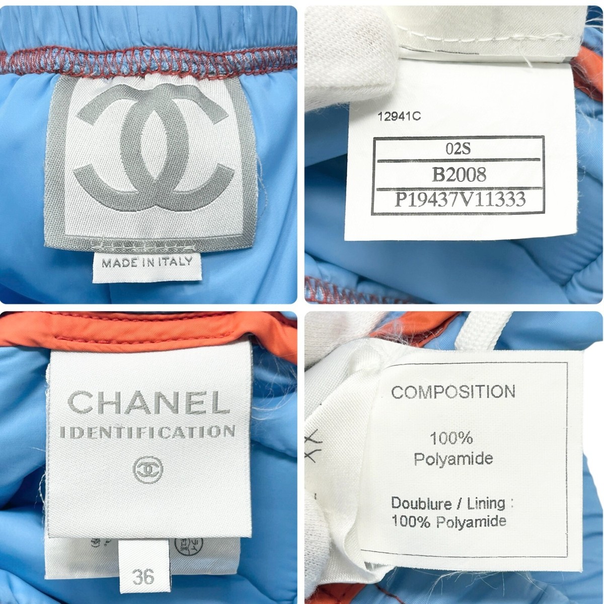 CHANEL Sport Vintage 02S CC Logo Short Pants #36 Shorts Blue