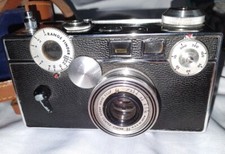 Vintage Argus 50mm Coated Cintar Film Camera w/Leather Case Made in USA Gd Used