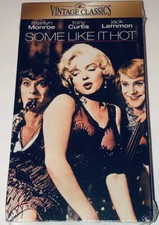 Some Like It Hot VHS, 1959 Tony Curtis, Marilyn Monroe, Jack Lemmon 44S
