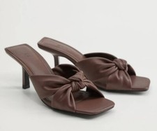 Pantoletten Mules Gr. 36 MANGO * Braun * Knoten ~ Palita ~NEU~