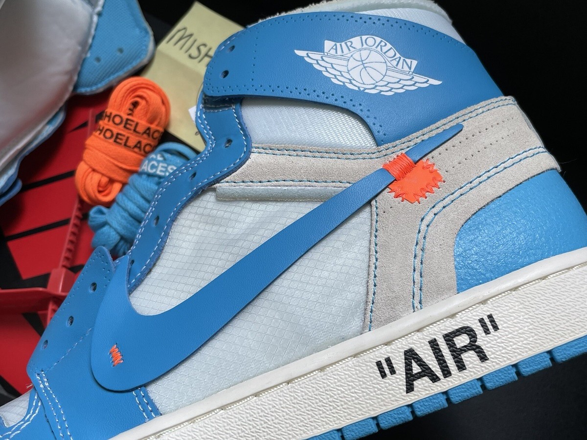 本物！Off-White Nike Air Jordan 1 High UNC JORDAN Air Jordan 1 Retro High 