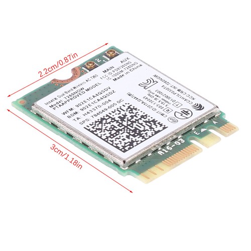 1Pc 1200Mbps Bluetooth 4.0 WiFi Wireless Network Card NGFF Dongle For 7260NG SYL - Picture 3 of 11